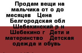 Продам вещи на мальчика от о до 6 месяцев › Цена ­ 1 500 - Белгородская обл., Шебекинский р-н, Шебекино г. Дети и материнство » Детская одежда и обувь   